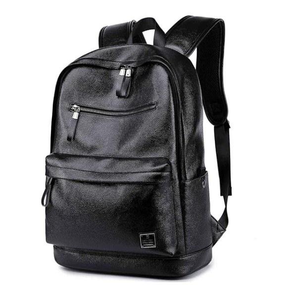 Waterproof Leather Laptop Backpack.