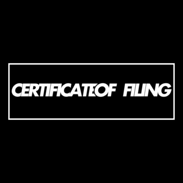 Certificate of Filing 