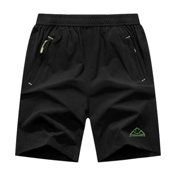 Men's Quick Dry Lightweight Hiking and Running Shorts with Zipper Pockets.