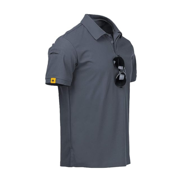 Men's Short Sleeve Moisture-Wicking Polo Shirt for Golf and Tennis.