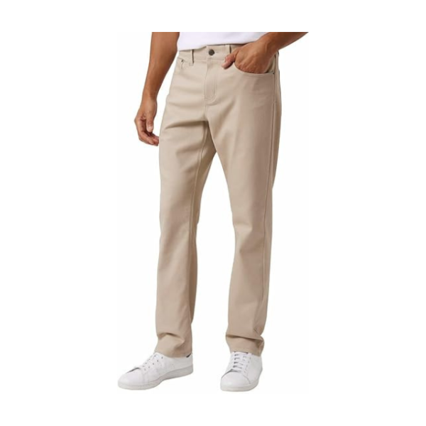 Men's Comfort Stretch Knit Denim 5-Pocket Pants: Mid-Weight.