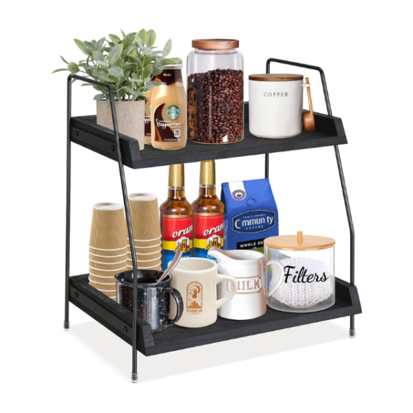 Black Coffee Bar Accessories Organizer